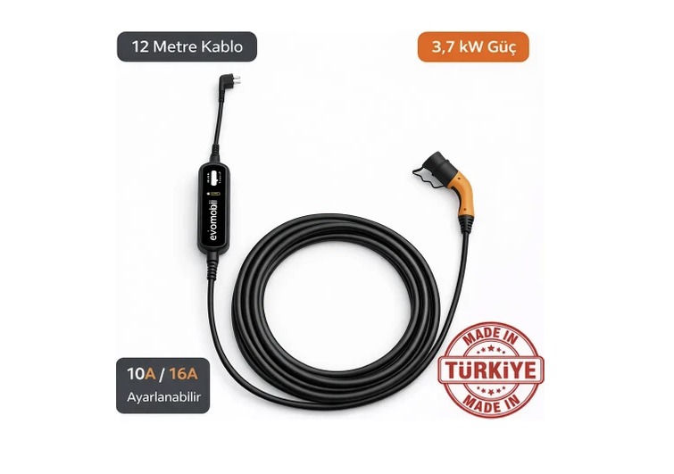 Evoşarj Evomobil One Taşınabilir Şarj İstasyonu 3.7kW (12mt)